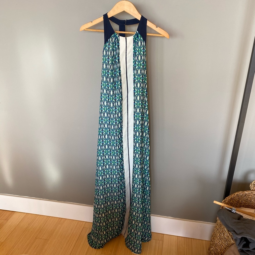 Adelyn Rae blue and green maxi dress size small